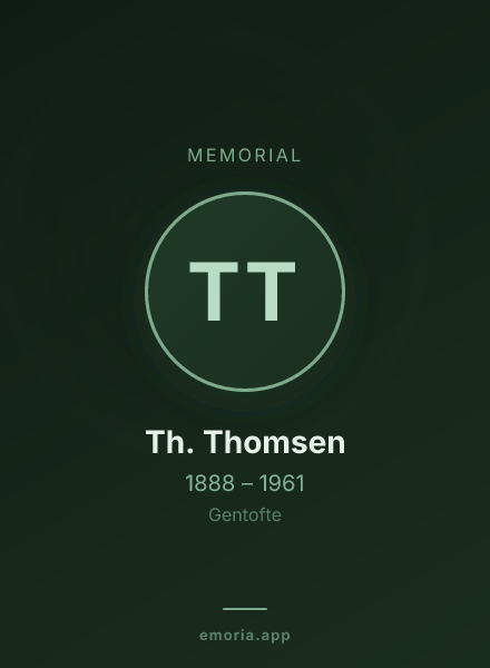 Memorial portrait of Th. Thomsen