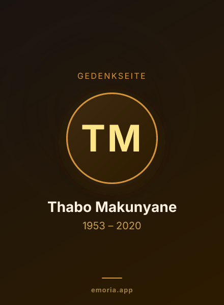 Gedenkportrait von Thabo Makunyane