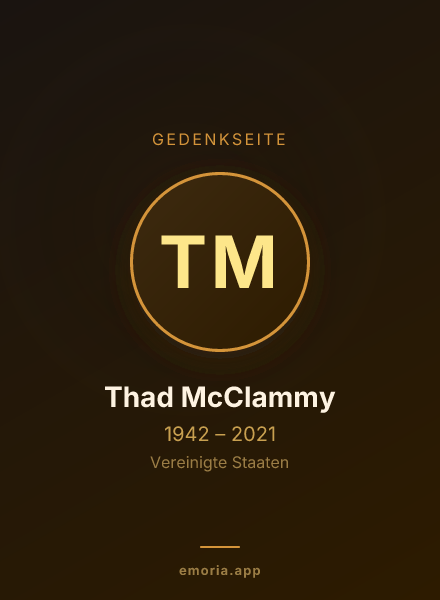 Gedenkportrait von Thad McClammy