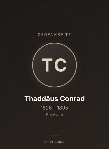 Gedenkportrait von Thaddäus Conrad