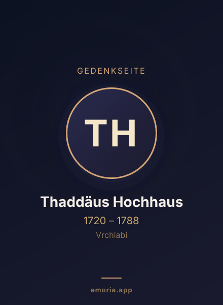 Gedenkportrait von Thaddäus Hochhaus