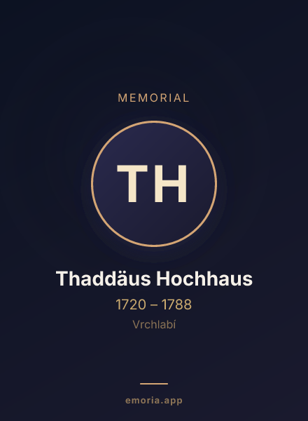 Memorial portrait of Thaddäus Hochhaus