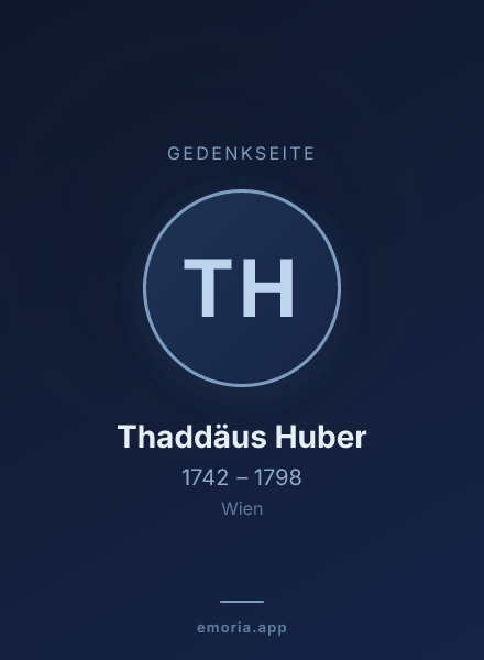 Gedenkportrait von Thaddäus Huber