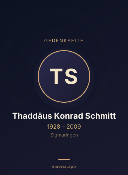 Gedenkportrait von Thaddäus Konrad Schmitt