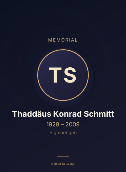 Memorial portrait of Thaddäus Konrad Schmitt