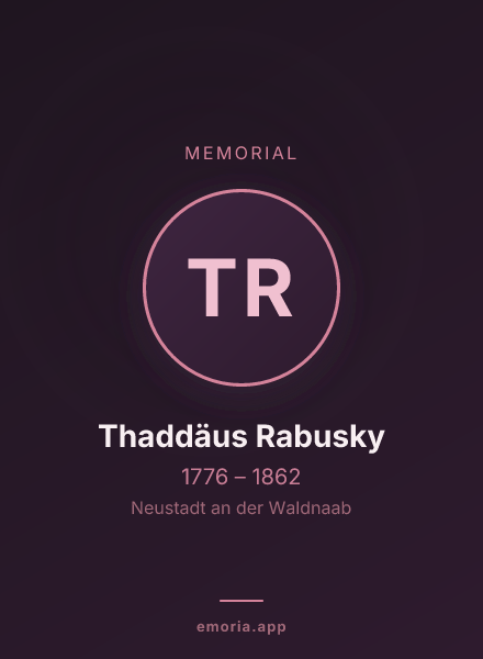 Memorial portrait of Thaddäus Rabusky