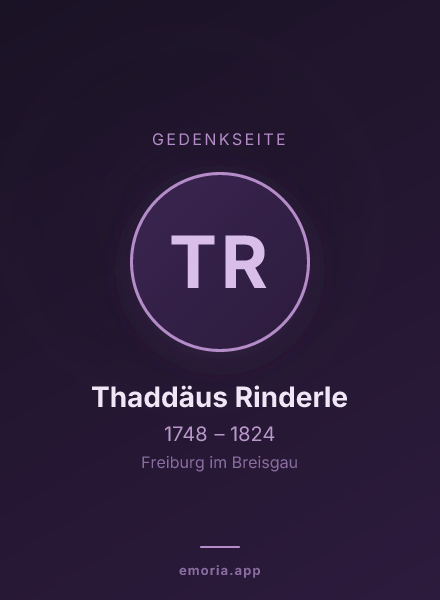 Gedenkportrait von Thaddäus Rinderle