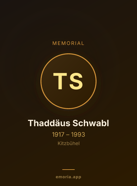 Memorial portrait of Thaddäus Schwabl