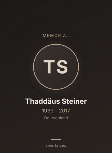 Memorial portrait of Thaddäus Steiner