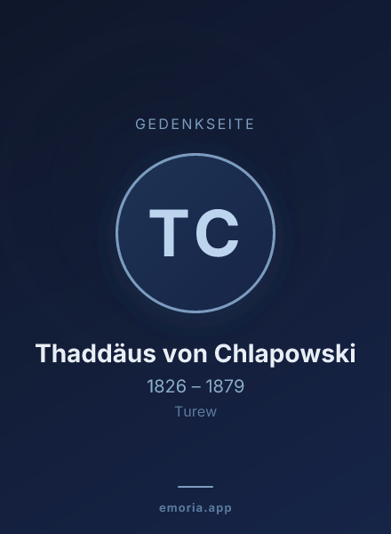 Gedenkportrait von Thaddäus von Chlapowski