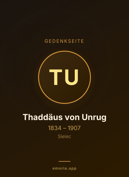 Gedenkportrait von Thaddäus von Unrug
