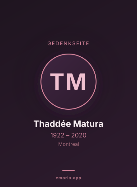 Gedenkportrait von Thaddée Matura