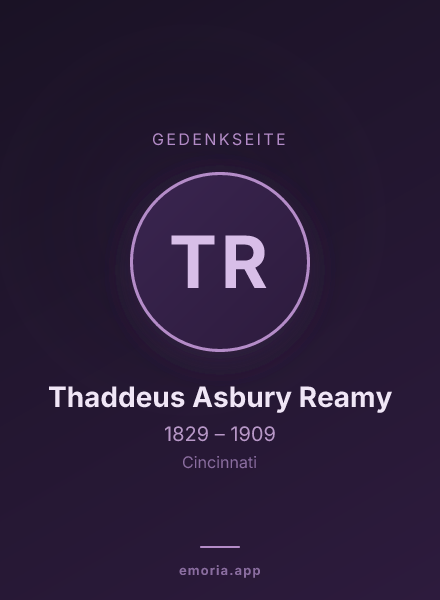 Gedenkportrait von Thaddeus Asbury Reamy