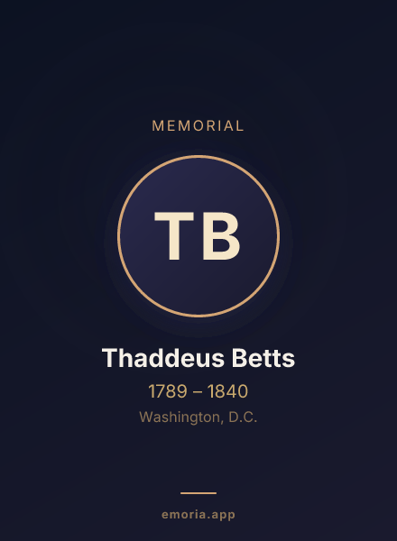 Memorial portrait of Thaddeus Betts
