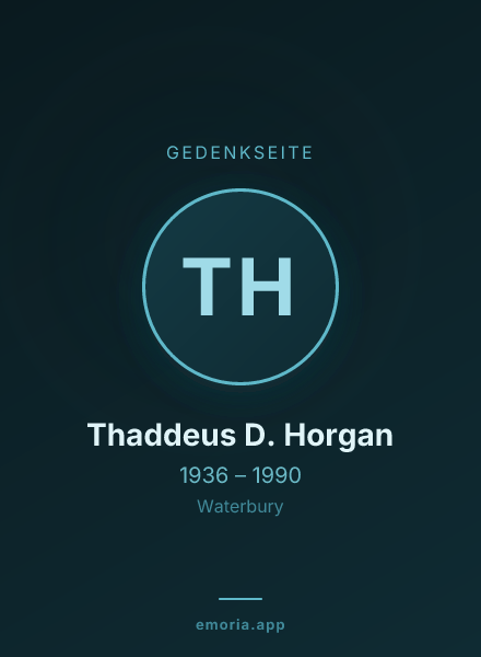 Gedenkportrait von Thaddeus D. Horgan