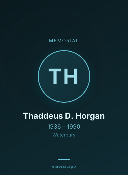 Memorial portrait of Thaddeus D. Horgan