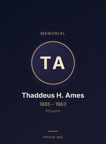 Memorial portrait of Thaddeus H. Ames