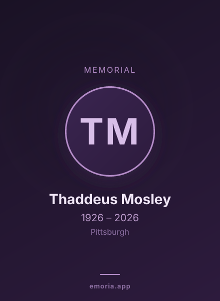 Memorial portrait of Thaddeus Mosley