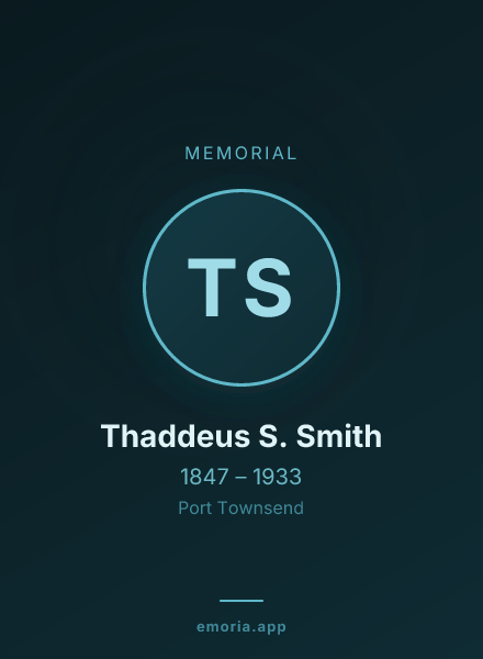 Memorial portrait of Thaddeus S. Smith