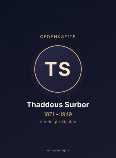 Gedenkportrait von Thaddeus Surber