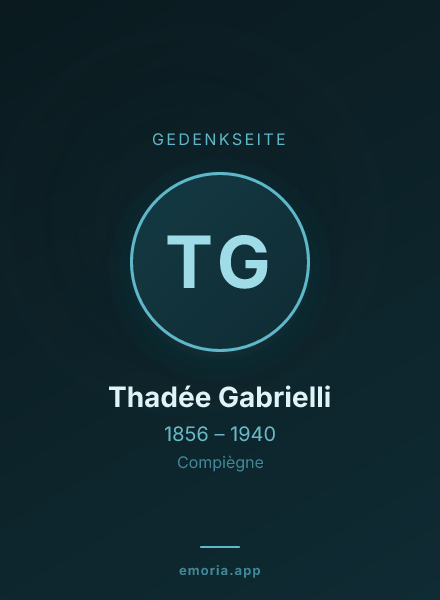 Gedenkportrait von Thadée Gabrielli