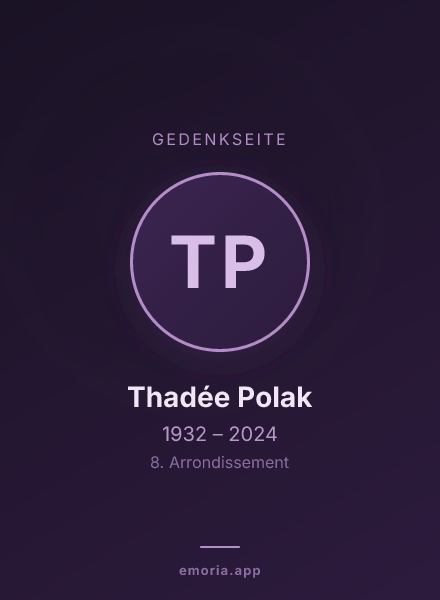 Gedenkportrait von Thadée Polak