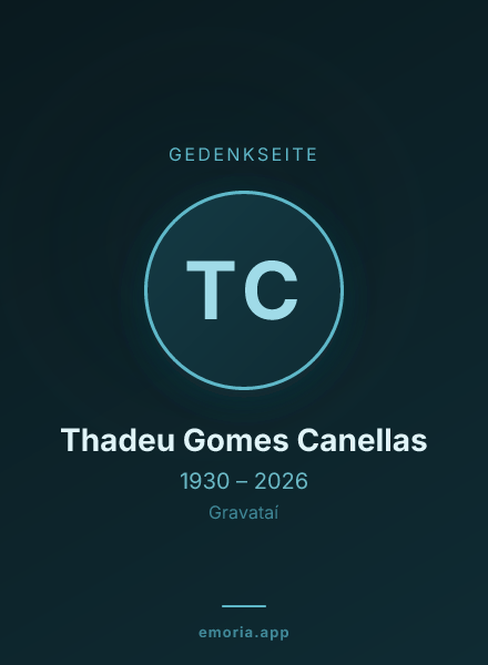 Gedenkportrait von Thadeu Gomes Canellas