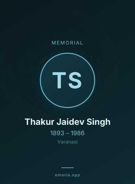 Memorial portrait of Thakur Jaidev Singh