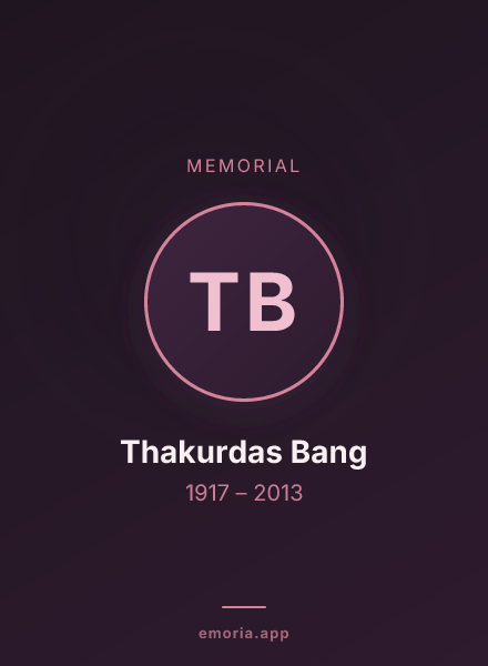 Memorial portrait of Thakurdas Bang