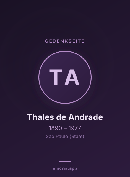Gedenkportrait von Thales de Andrade
