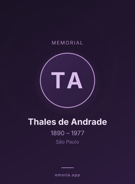 Memorial portrait of Thales de Andrade