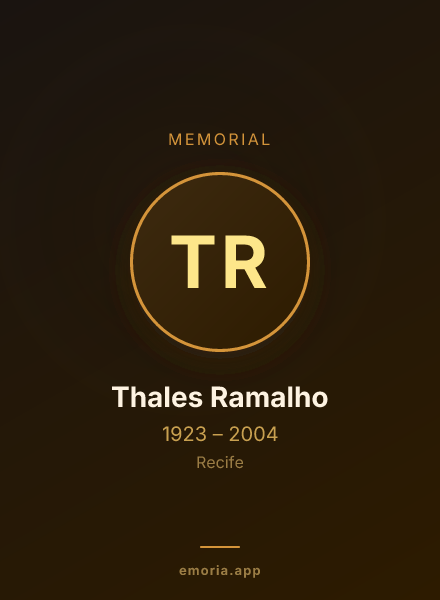 Memorial portrait of Thales Ramalho