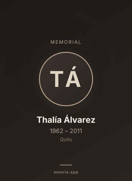 Memorial portrait of Thalía Álvarez