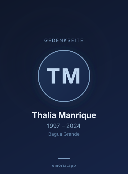 Gedenkportrait von Thalía Manrique
