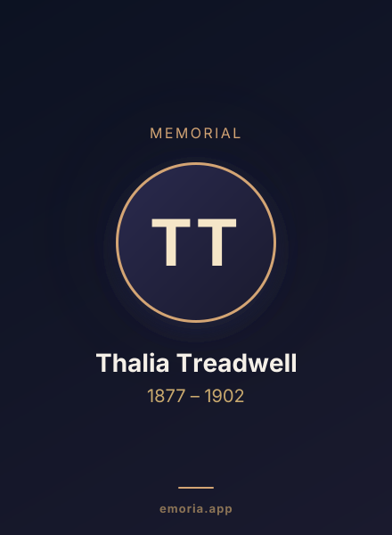 Memorial portrait of Thalia Treadwell