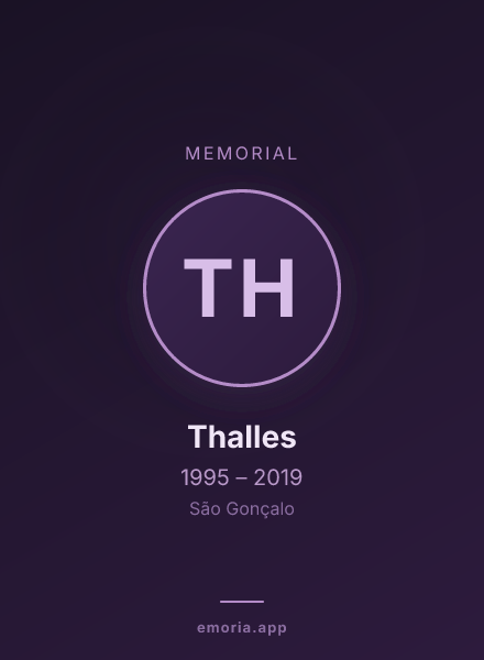 Memorial portrait of Thalles