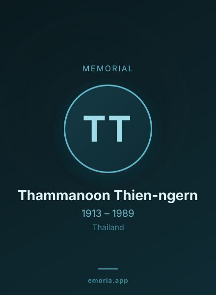 Memorial portrait of Thammanoon Thien-ngern