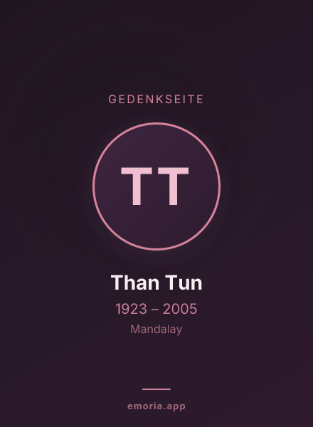 Gedenkportrait von Than Tun