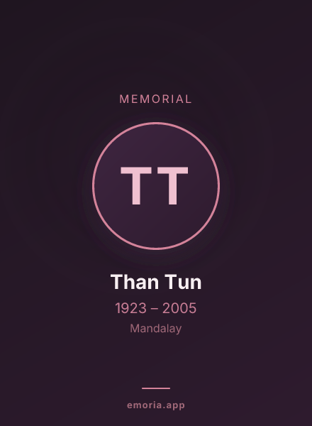 Memorial portrait of Than Tun