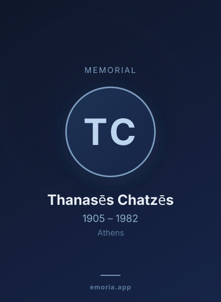 Memorial portrait of Thanasēs Chatzēs