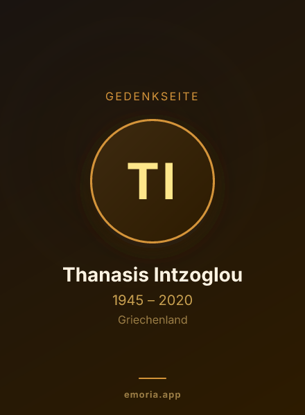 Gedenkportrait von Thanasis Intzoglou