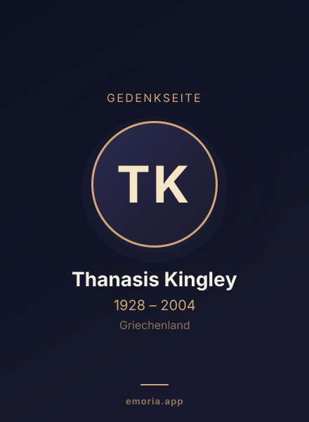 Gedenkportrait von Thanasis Kingley