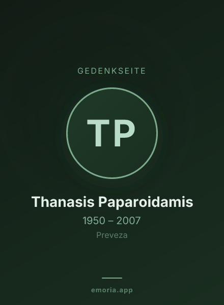 Gedenkportrait von Thanasis Paparoidamis