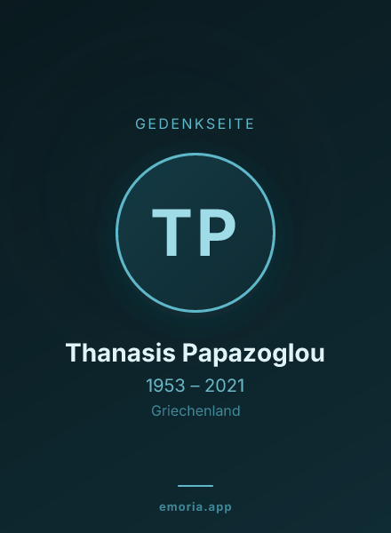Gedenkportrait von Thanasis Papazoglou