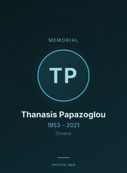 Memorial portrait of Thanasis Papazoglou
