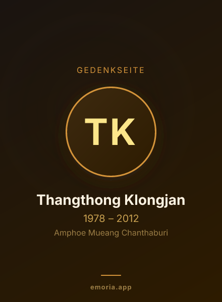 Gedenkportrait von Thangthong Klongjan