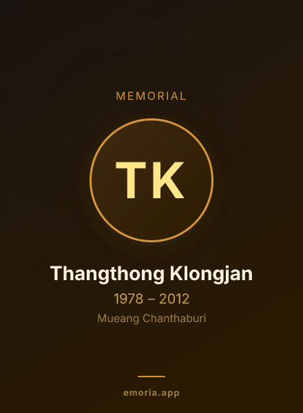 Memorial portrait of Thangthong Klongjan