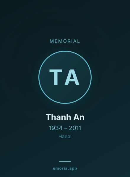 Memorial portrait of Thanh An