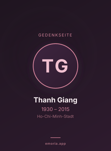 Gedenkportrait von Thanh Giang