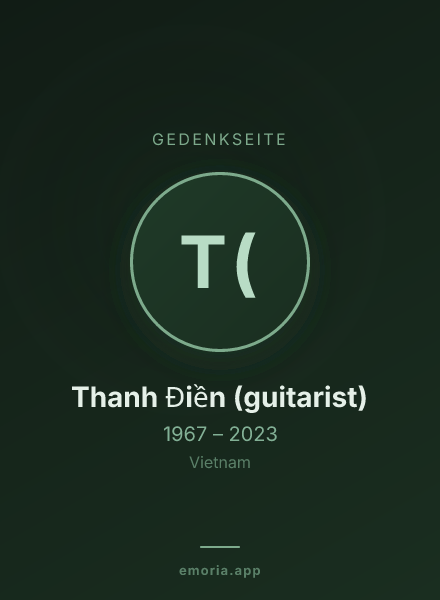 Gedenkportrait von Thanh Điền (guitarist)